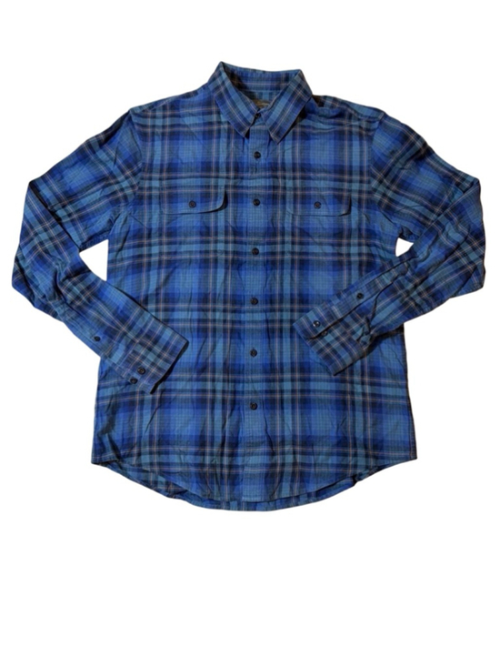 L.L. Bean Other - L.L.Bean Signature Slim Fit Blue Plaid Button Front Flannel Shirt Medium